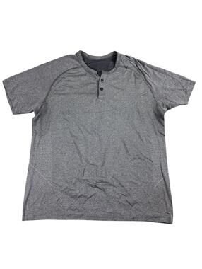 Lululemon Performance Short Sleeve Henley Shirt Men's XL Stretch Activewear